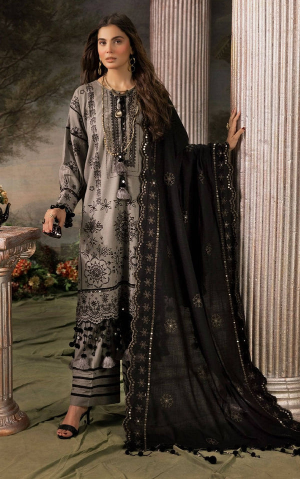 Gul Ahmed Rang E Khizam/K 52031/Embroideried Khaddar