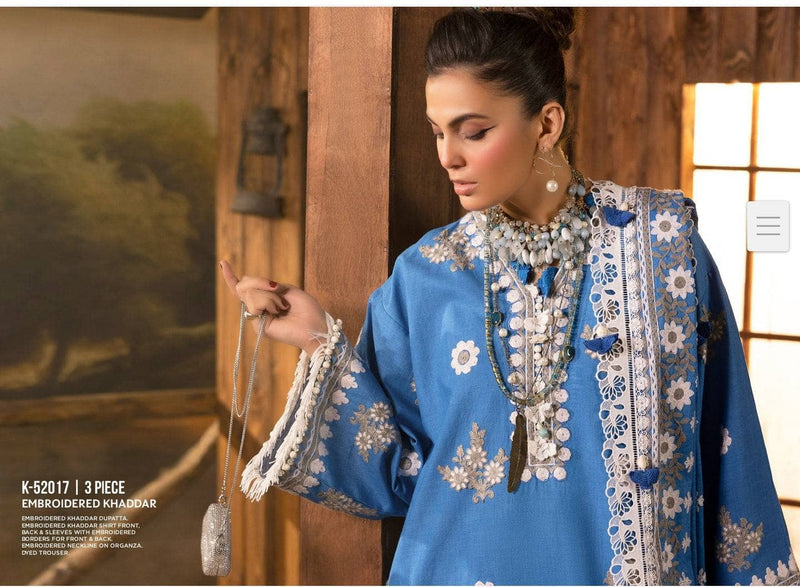 Gul Ahmed Rang E Khizam/K 52017/Embroideried Khaddar