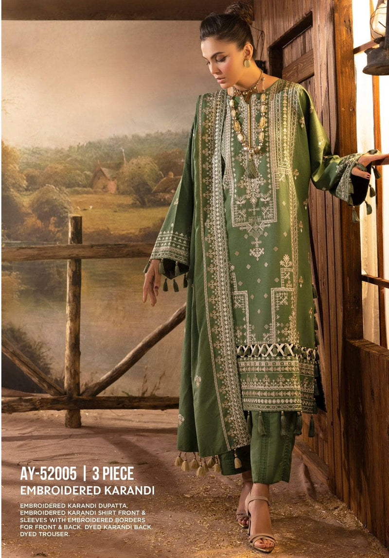 Gul Ahmed Rang E Khizam/K 52005/Embroideried Karandi