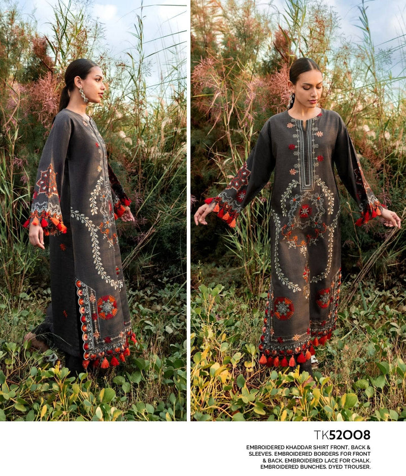 Gul Ahmed Winter Essentials/Casuals/TK 52008/Embroidered Khaddar