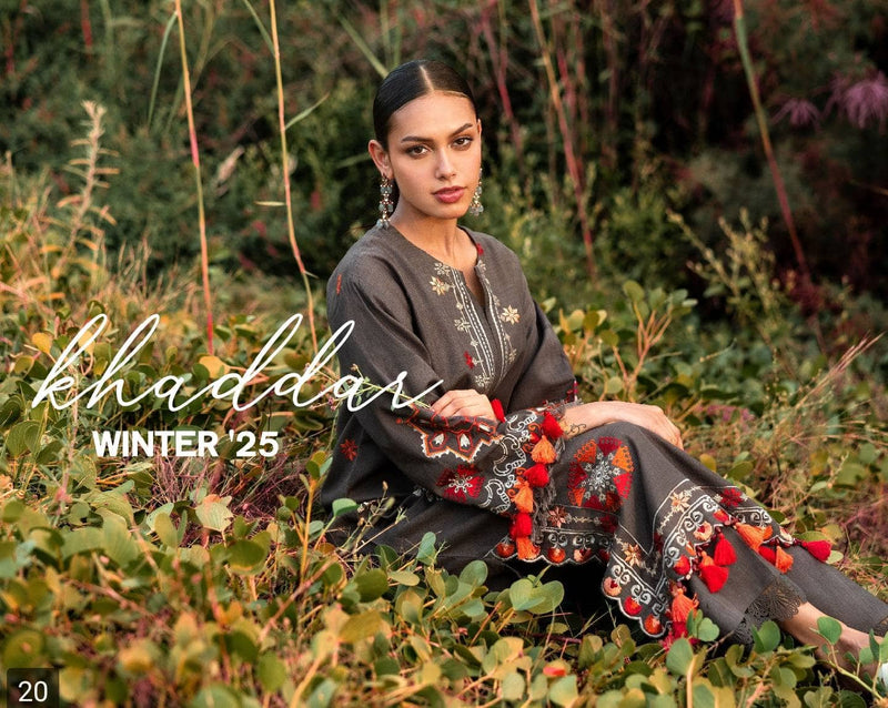 Gul Ahmed Winter Essentials/Casuals/TK 52008/Embroidered Khaddar
