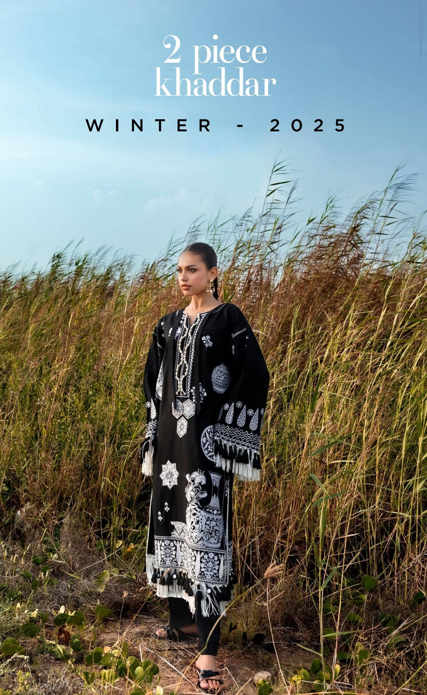 Gul Ahmed Winter Essentials/Casuals/TK 52003/Embroidered Khaddar