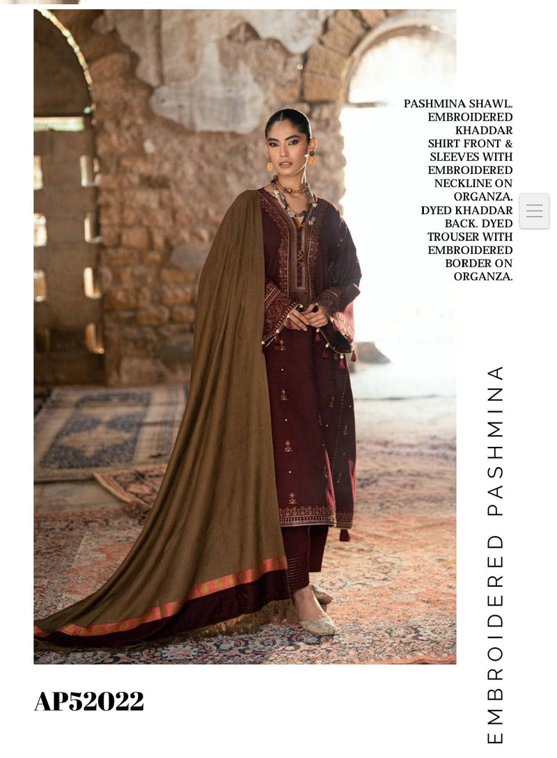 Gul Ahmed Luxe Winter/AP 52022/Pashmina Shawl