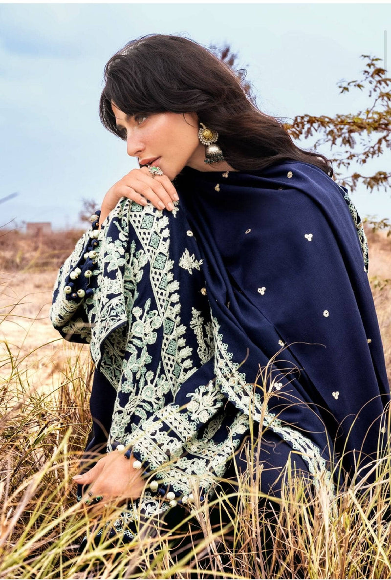 Gul Ahmed Luxe Patjhaar/Embroidered Pashmina Suit with Embroidered Shawl AP-52012