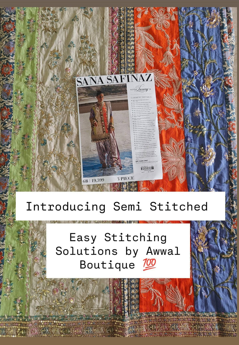 Semi Stitched/Sana Safinaz Winter/Velvet Shawl/6 B