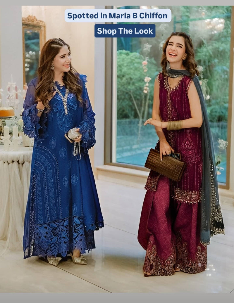 Spotted in Maria B Chiffon 25/MPC-25-102/Plum