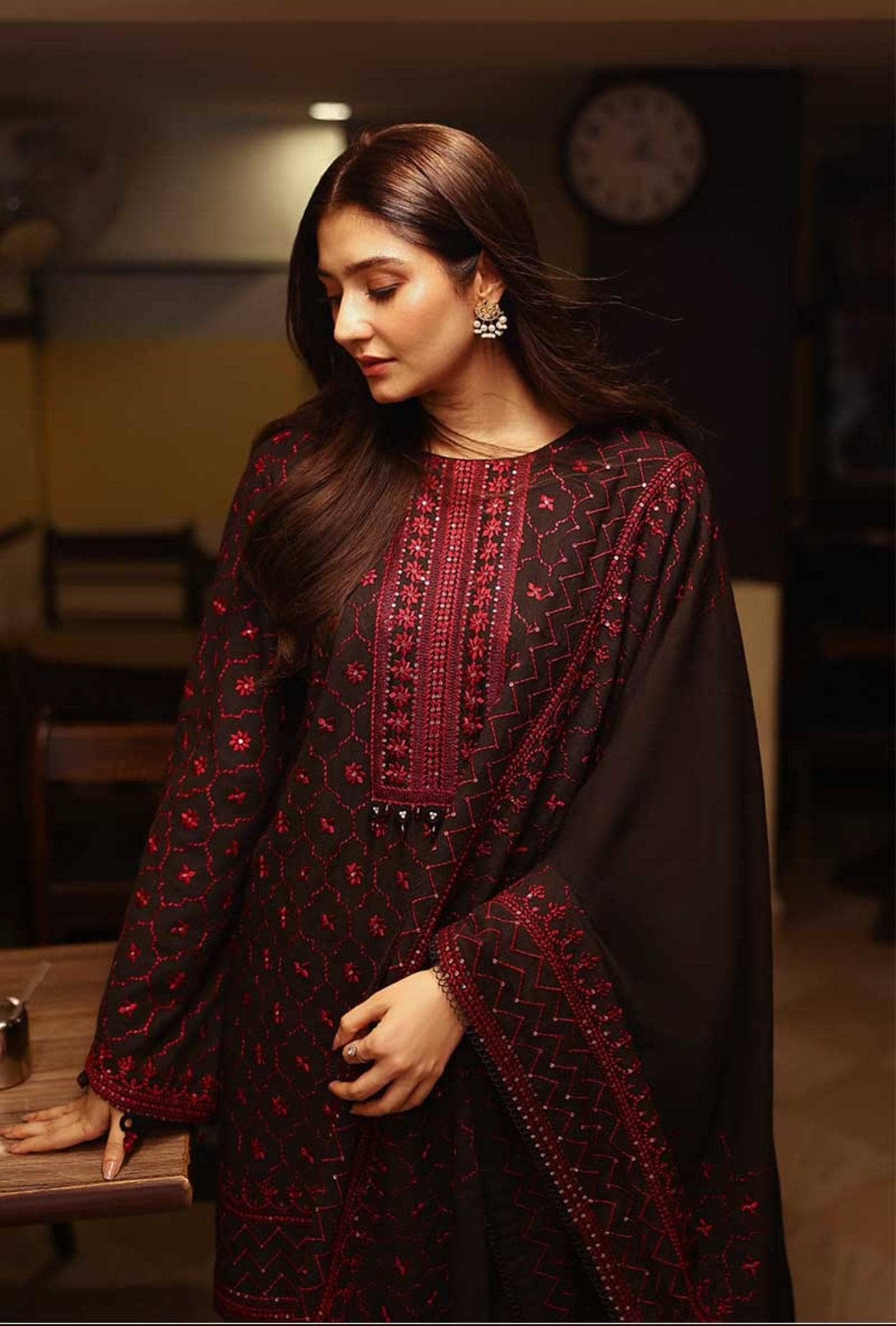 Cross Stitch Khaddar/Garnet Grace