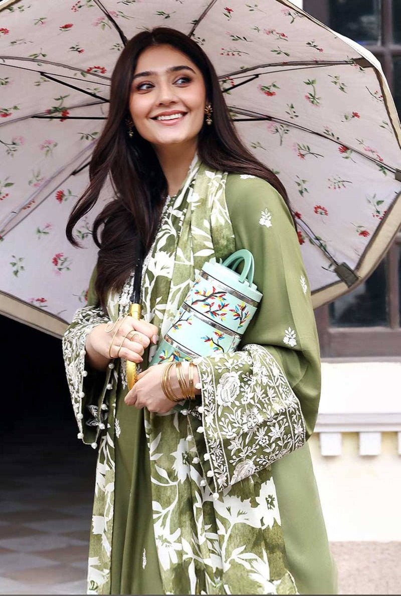 Cross Stitch Linen/Moss Reverie/Green