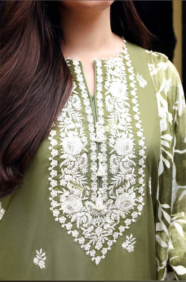 Cross Stitch Linen/Moss Reverie/Green