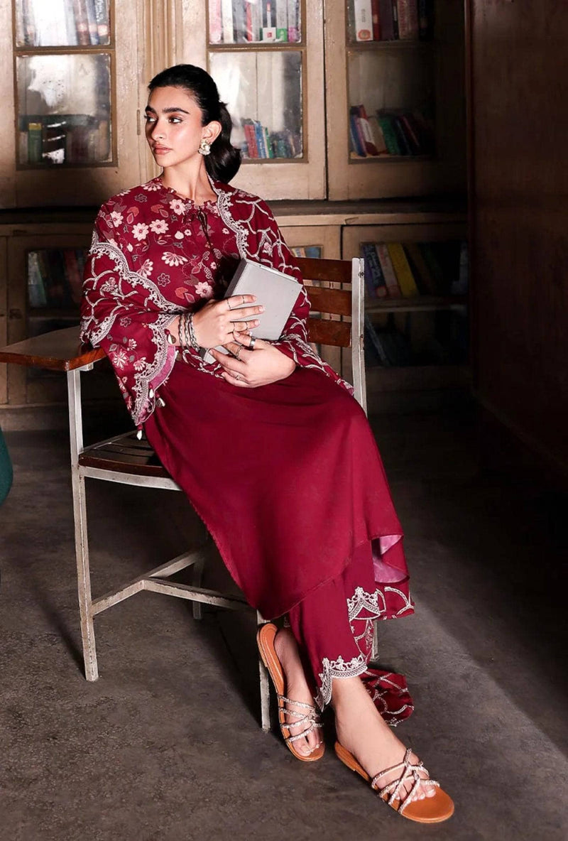 Cross Stitch Linen/Berry Luxe/Maroon