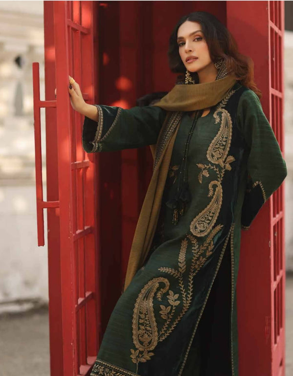 img_charizma_leather_peach_velvet_shawl_awwal_boutique