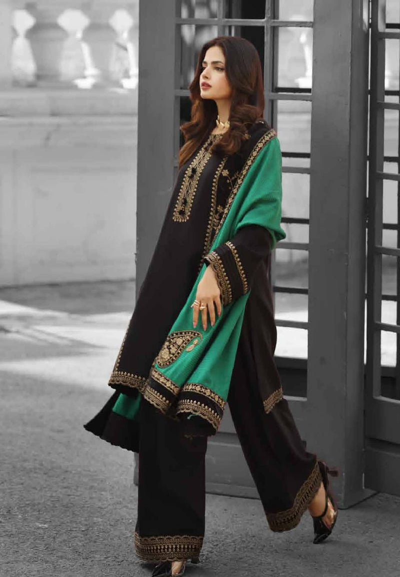 Charizma Signature Leather Peach/Velvet Embroideried/Woolen Shawls