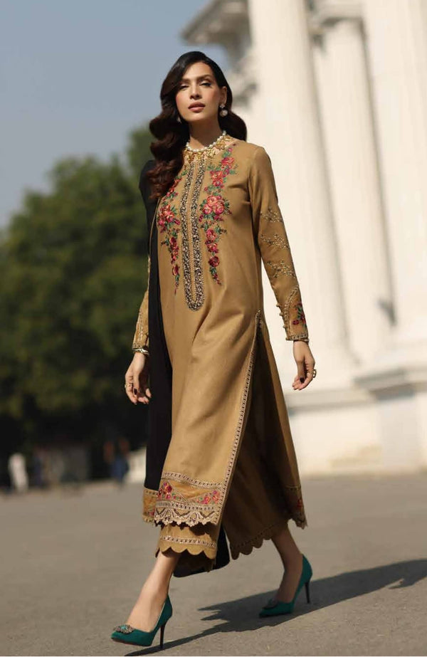 img_charizma_leather_peach_velvet_shawl_awwal_boutique