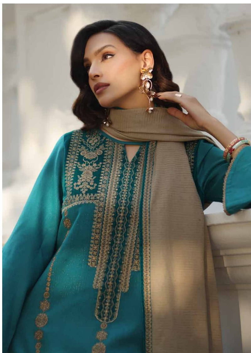 Charizma Signature Leather Peach/Velvet Embroideried/Woolen Shawls