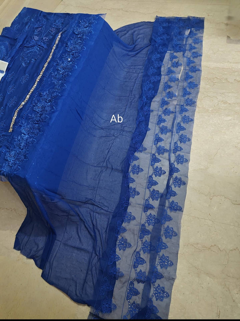 Open Pic/Maria B Chiffon 25/MPC-25-103/Royal Blue