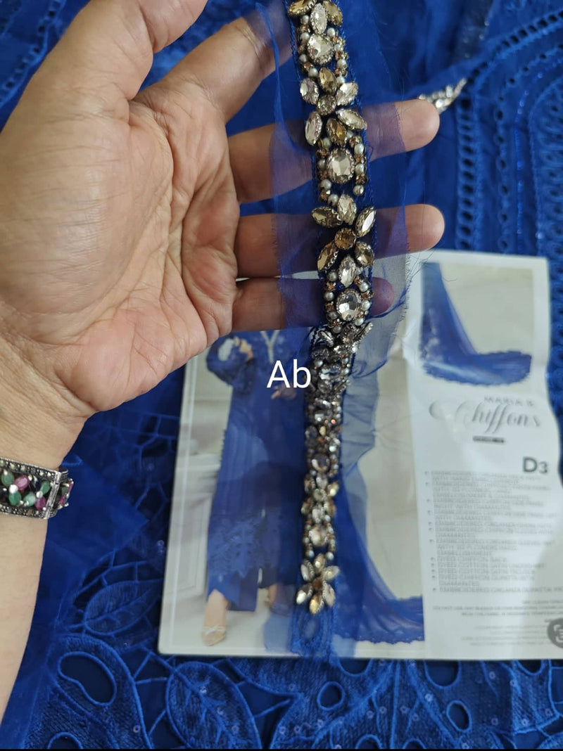 Open Pic/Maria B Chiffon 25/MPC-25-103/Royal Blue