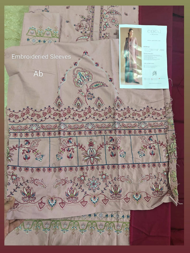 Open Pic/Coco by Zara Shahjahan Winter 25/Bloom 6A/Salmon Pink