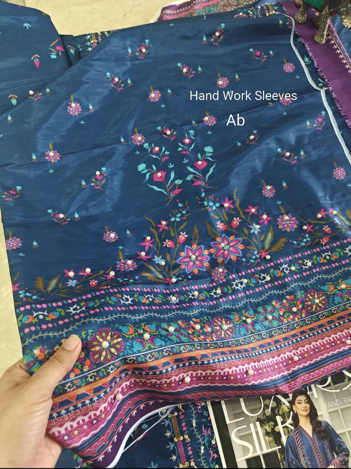 Open Pic/Rang Rasiya Luxe Silk/Hand Work/Ayra/Deep Fuchsia