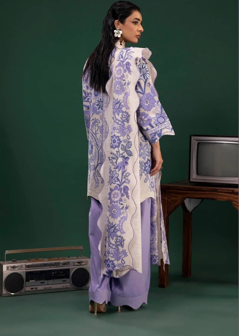Sana Safinaz Mahay Winter 25/Slub Linen Suit/Shirt Dupatta Set/