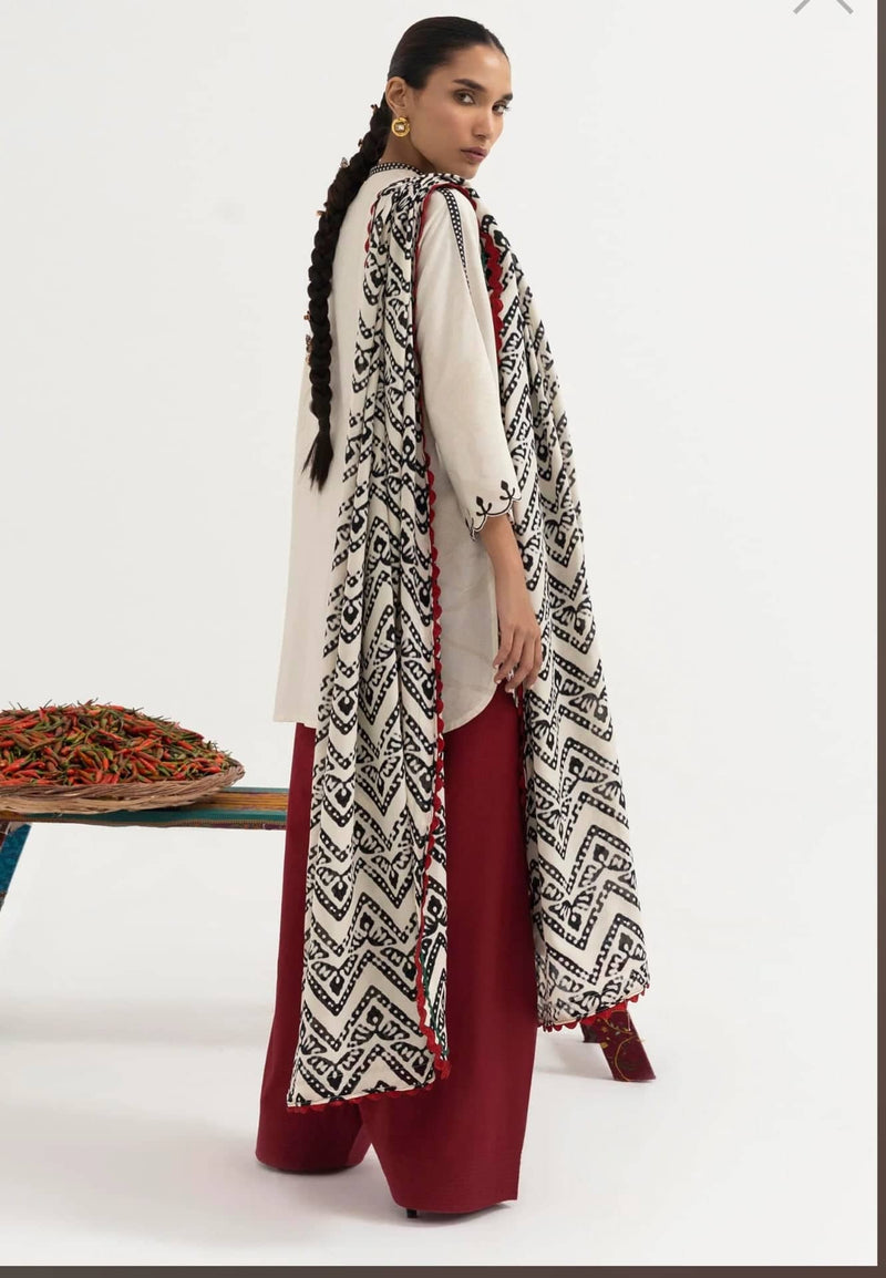 Restocked/Sana Safinaz Mahay Winter 25/Linen Suit/4A