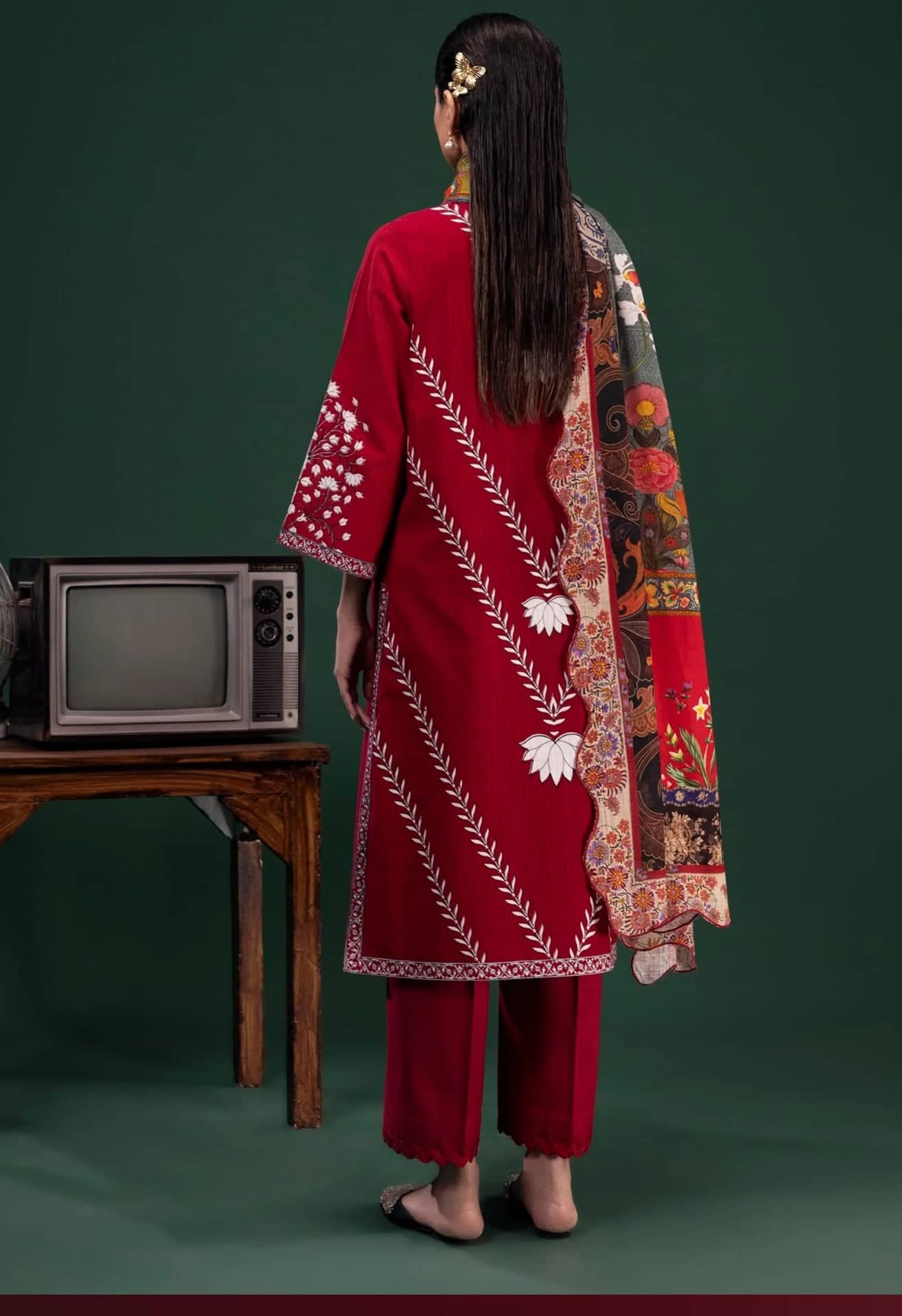 Sana Safinaz Mahay Winter 25/Slub Linen Suit/6A