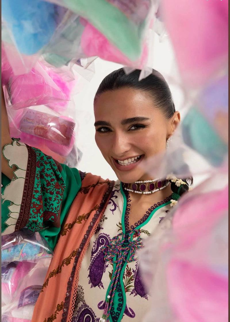 Sana Safinaz Mahay Winter 25/Slub Linen Suit/7B/Shirt Dupatta Set