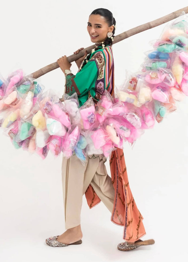 Sana Safinaz Mahay Winter 25/Slub Linen Suit/7B/Shirt Dupatta Set