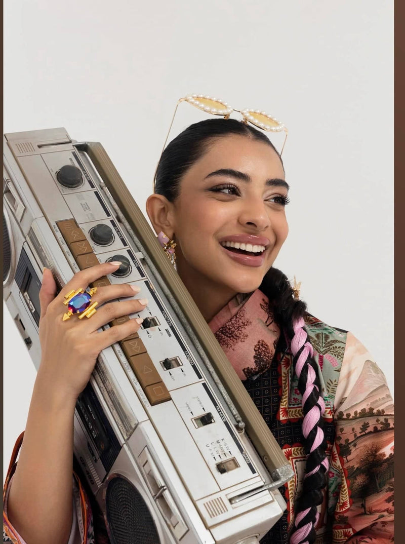 Sana Safinaz Mahay Winter 25/Slub Linen Suit/9B/Shirt Dupatta Set