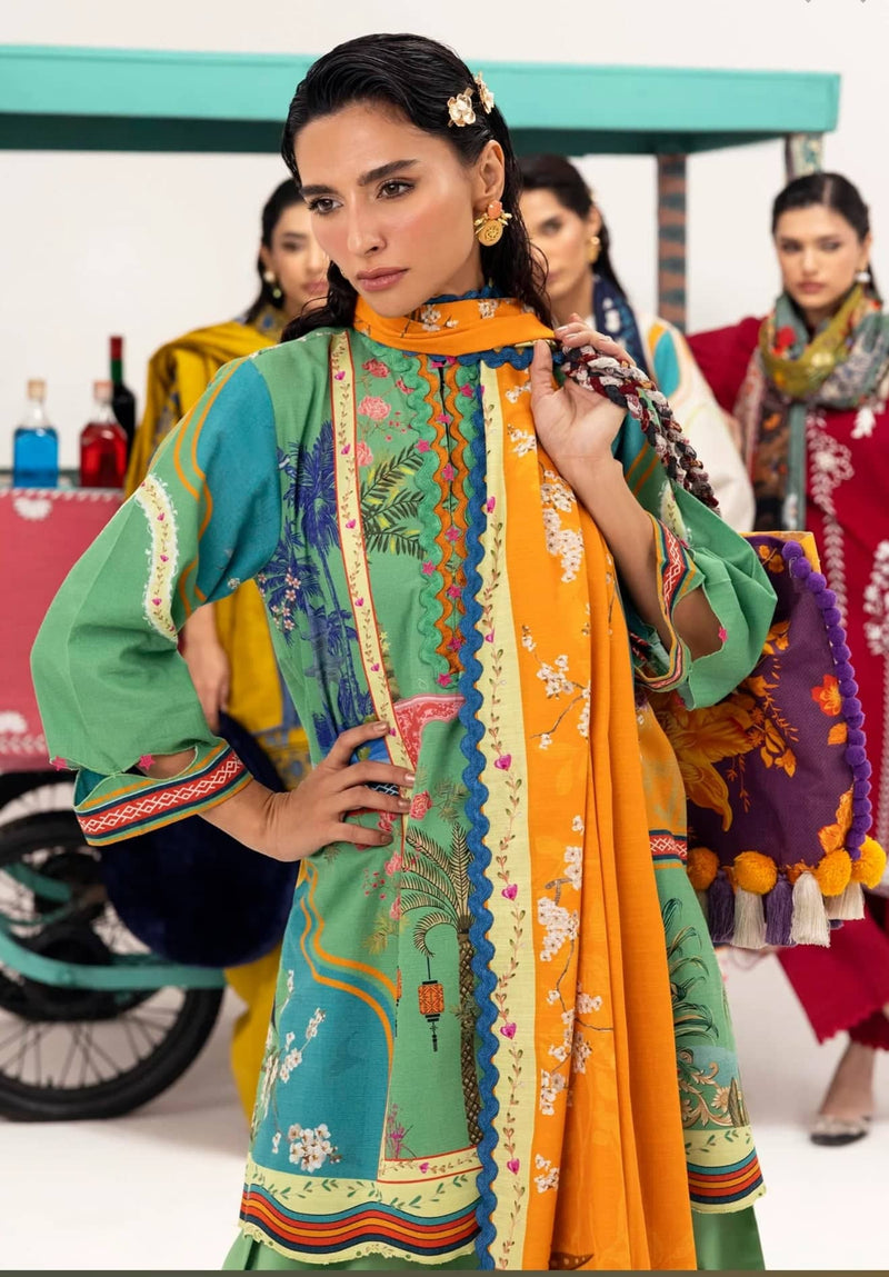 Sana Safinaz Mahay Winter 25/Slub Linen Suit/10B/Shirt Dupatta Set