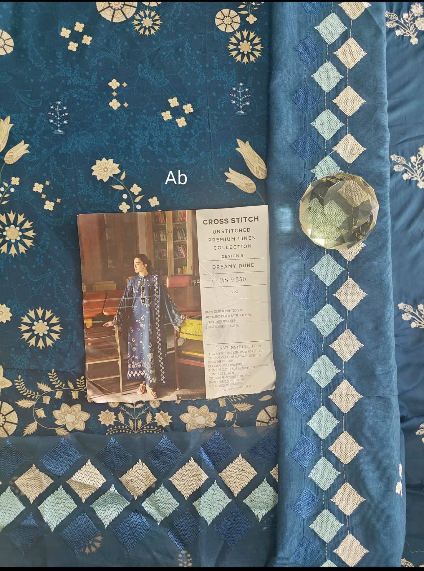 Open Pic/Cross Stitch Linen/Dreamy Dune/Blue
