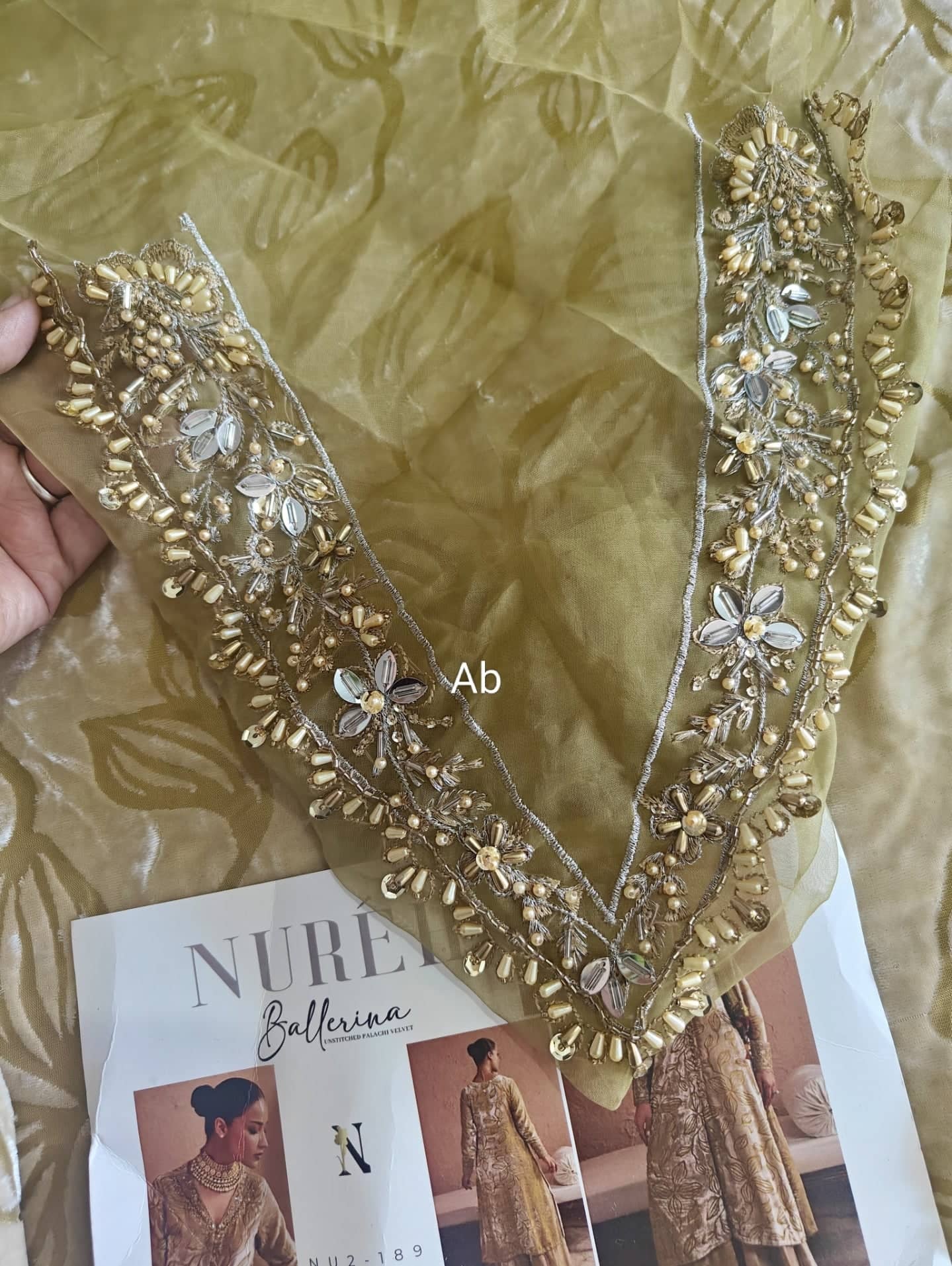 Open Pic/Nureh Ballerina/Velvet Cord Sets/Hand Work/Winter Fashion