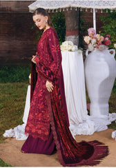 Mahnur Amelia Luxury Winter 26/Velvet Palachi Shawls/Corduroy/Deep Maroon/AM 02
