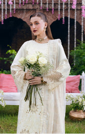 Mahnur Amelia Luxury Winter 26/Velvet Palachi Shawl/Corduroy/Ethereal Ivory/AM 13