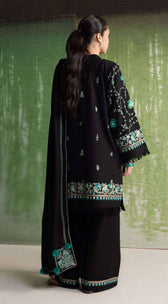 Zara Shahjahan Coco Winter 26/Embroideried/Tabassum 7B/Black/Kashmiri Sozni