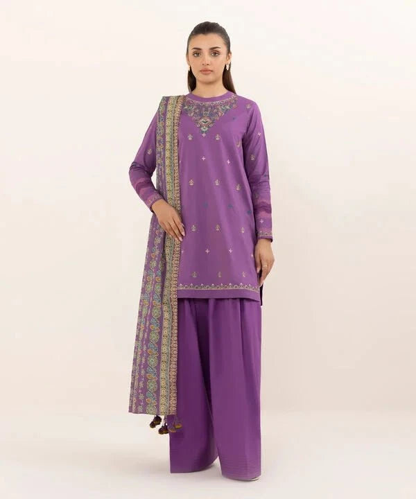Restocked/Sapphire Intermix 25/Vol 2/Embroideried Lawn Suits/Purple