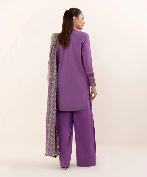 Restocked/Sapphire Intermix 25/Vol 2/Embroideried Lawn Suits/Purple
