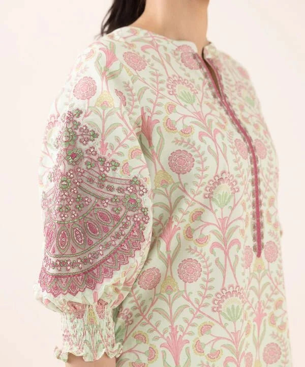 Restocked/Sapphire Intermix 25/Vol 2/Embroideried Cotton Suit/Pistachio