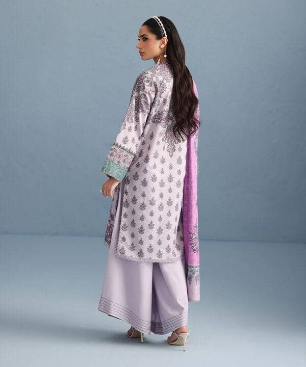 Sapphire Intermix 25/Vol 2/Embroidered Lawn Suit/Lilac