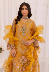 Adans Libas Chiffon Pakistani Suit Restocked/Adans Libas Chantelle Chiffon/Amber Agate