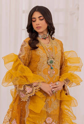 Adans Libas Chiffon Pakistani Suit Restocked/Adans Libas Chantelle Chiffon/Amber Agate