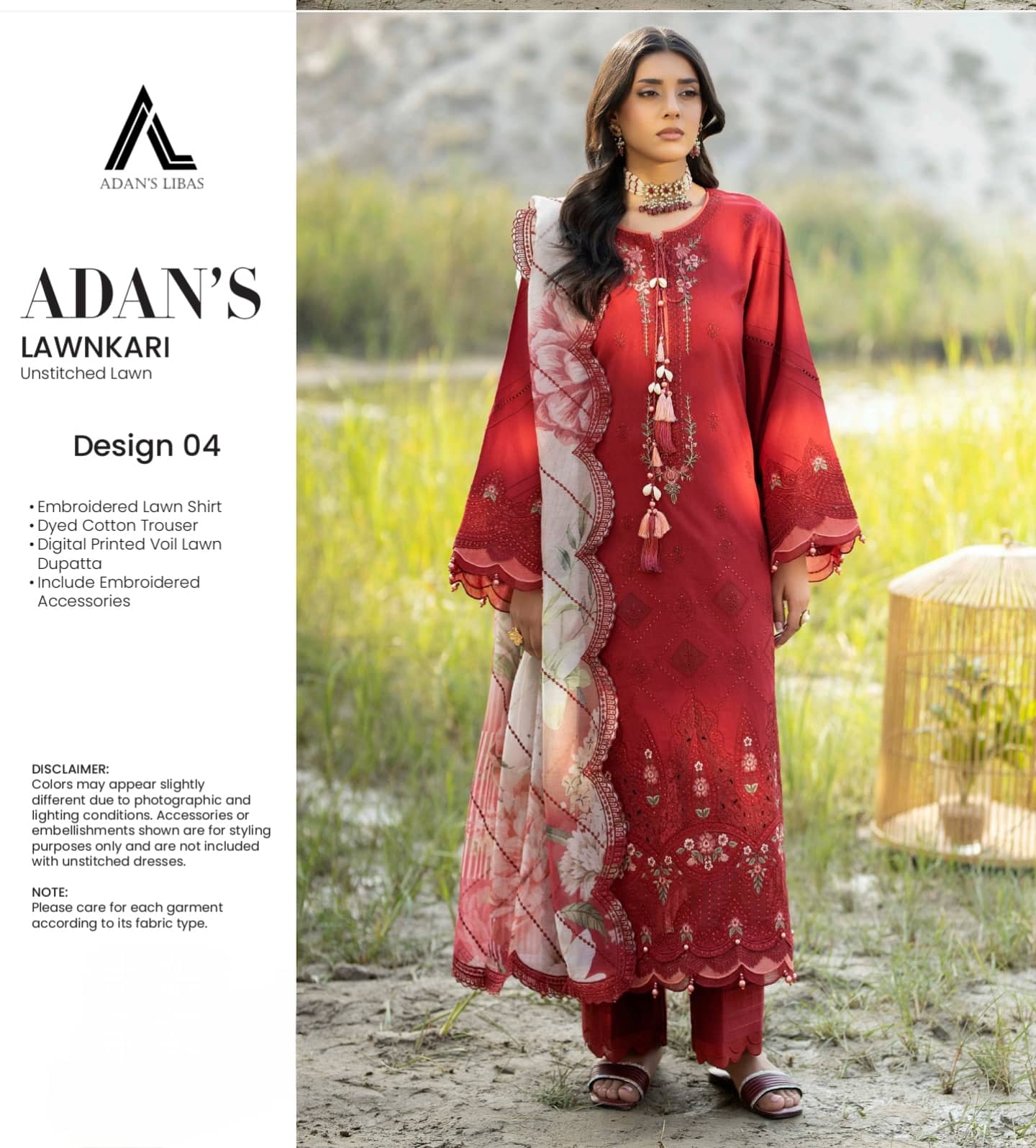 Adans Libas Lawnkari Luxury/D-04