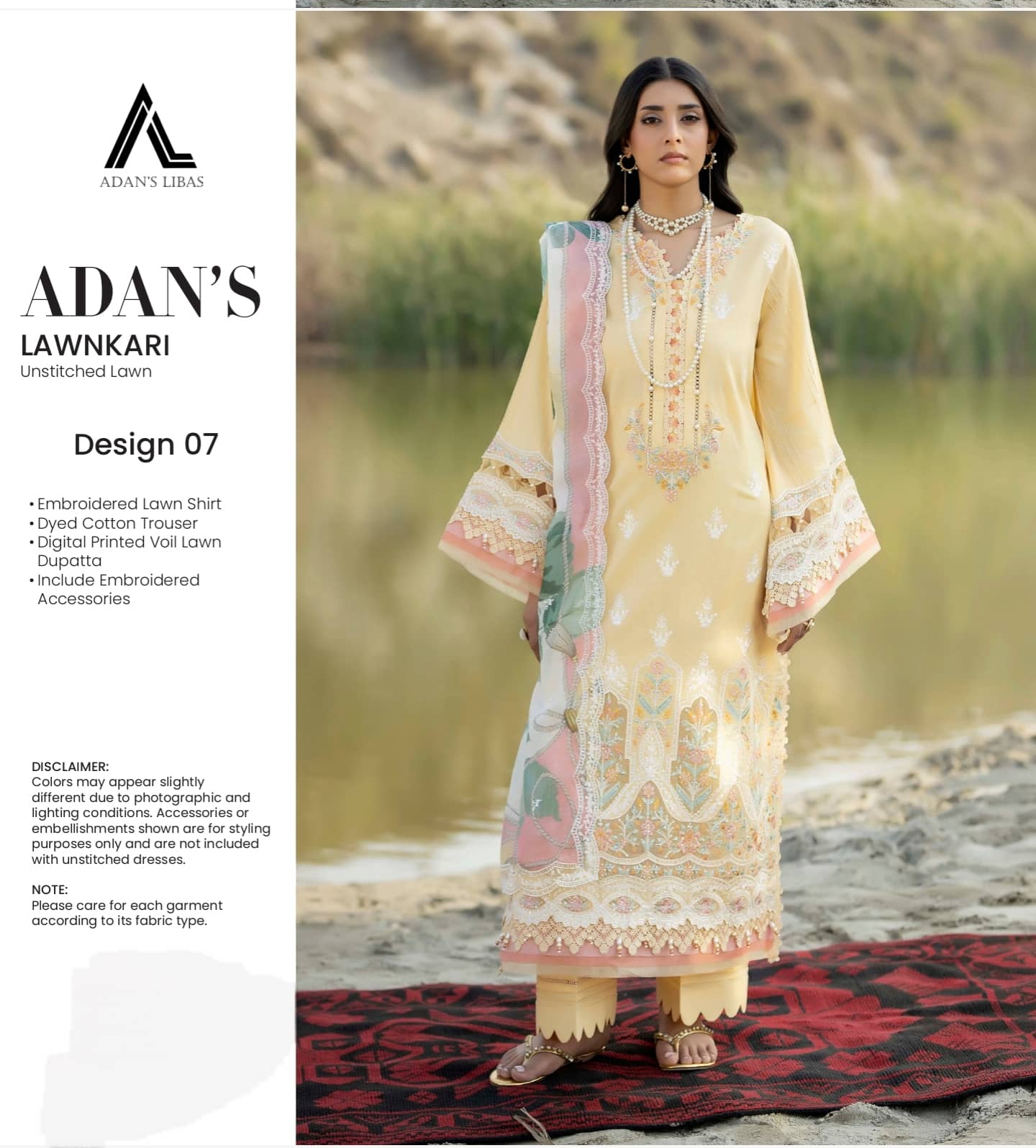 Adans Libas Lawnkari Luxury/D-07