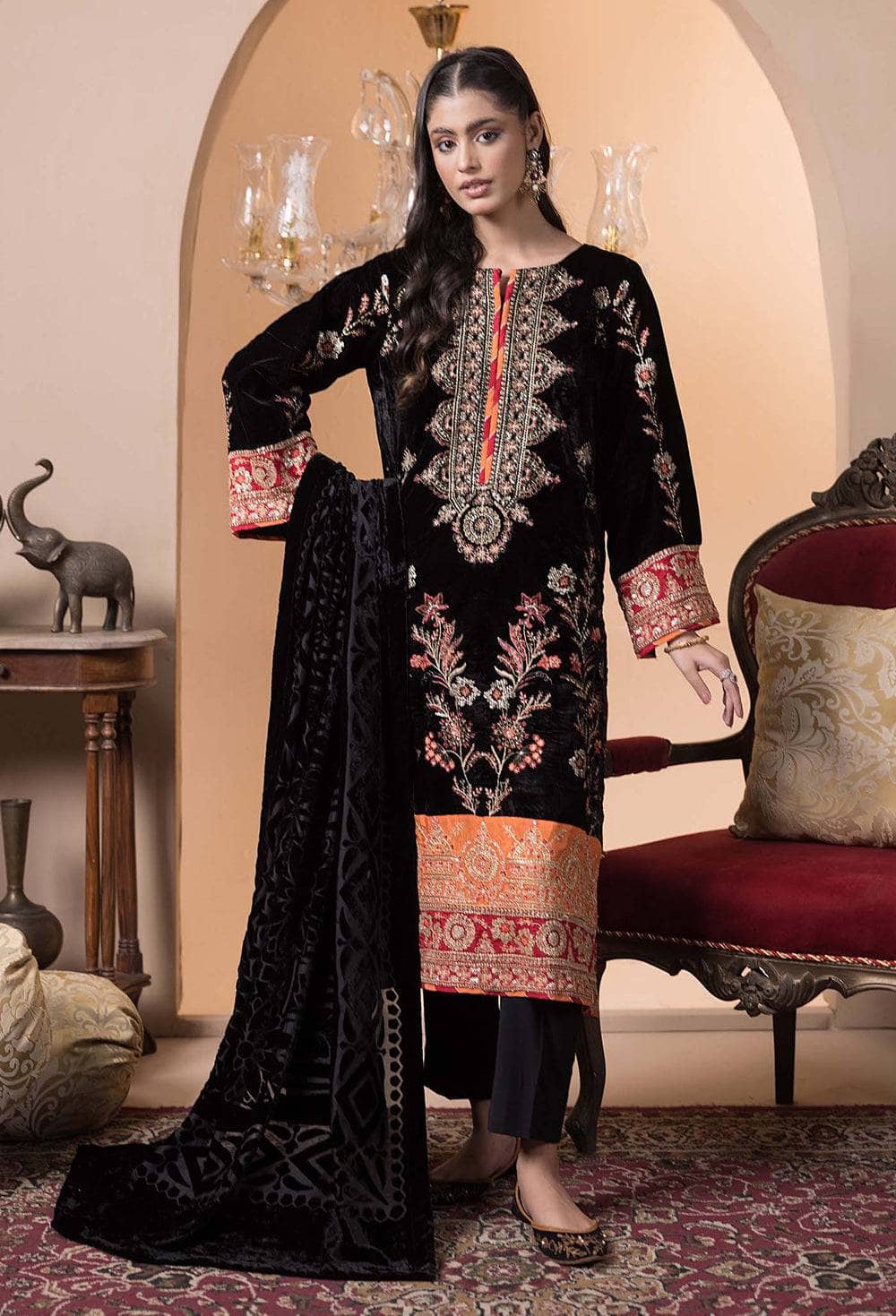 Adans Libas Velvet Palachi Velvet Pakistani Suits Restocked/Adans Libas Velvet Palachi 24 Vol 1