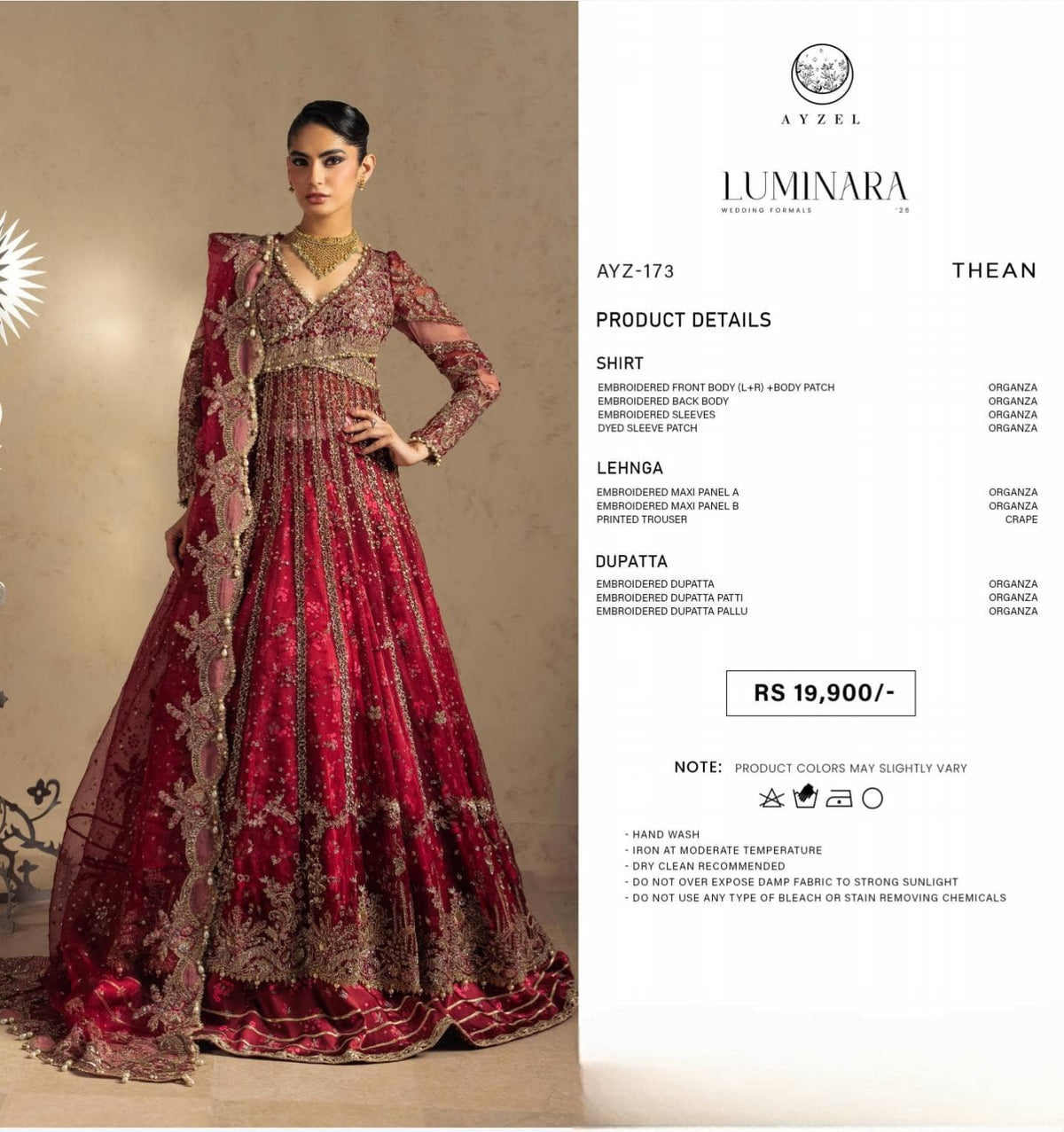 Ayzel Afrozeh Luminara 26/Wedding Couture/Amanel/AYZ 173/Thean