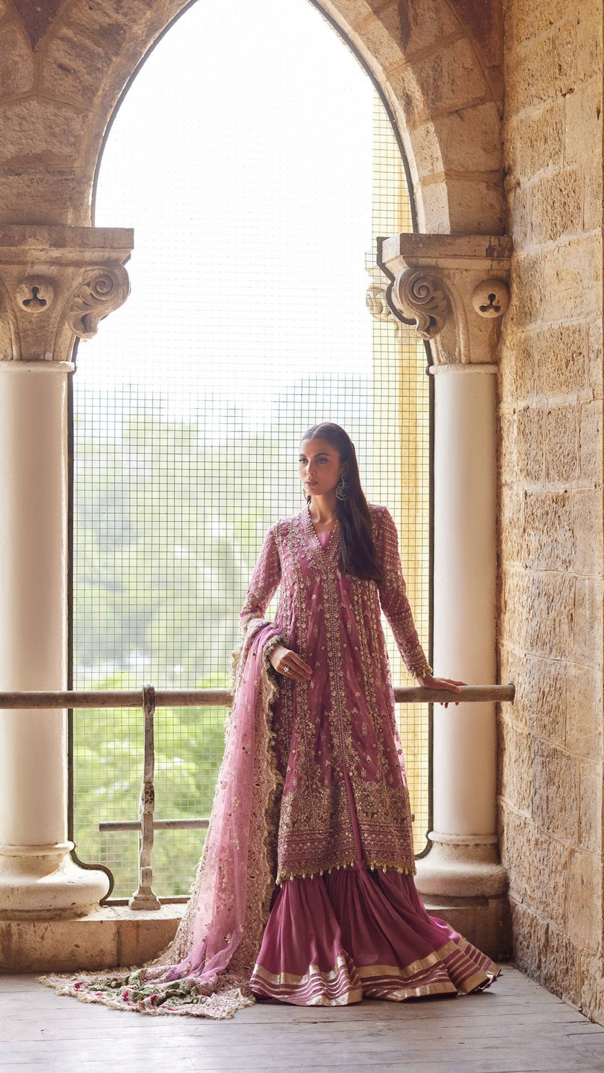 Afrozeh Dastangoi Formals 26/Riwayat/Rose Pink