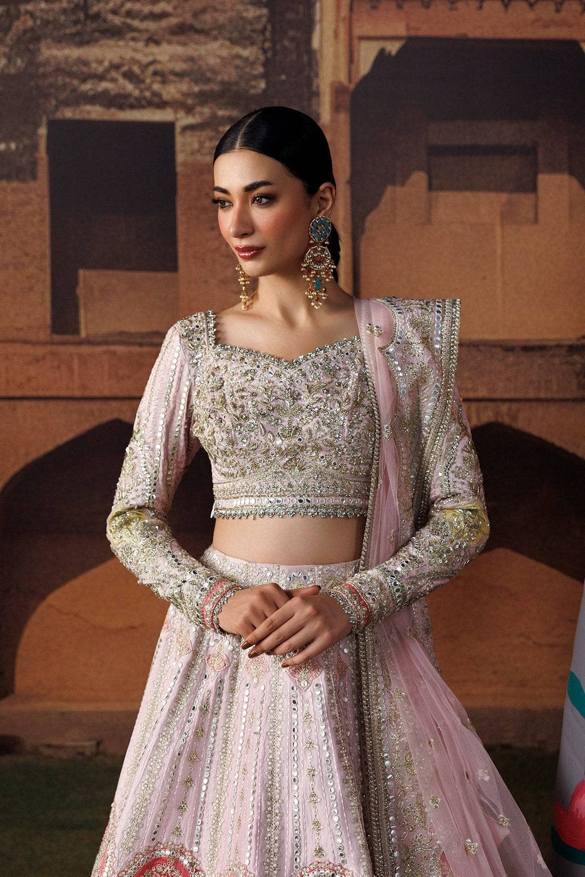 Afrozeh Shehnai Wedding Formals 26/Gul E Roshan/Baby Pink