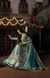 Afrozeh Shehnai Wedding Formals 26/Suhan/Teal Green