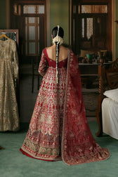 Afrozeh Shehnai Wedding Formals 26/Virsa/Magenta Deep Red