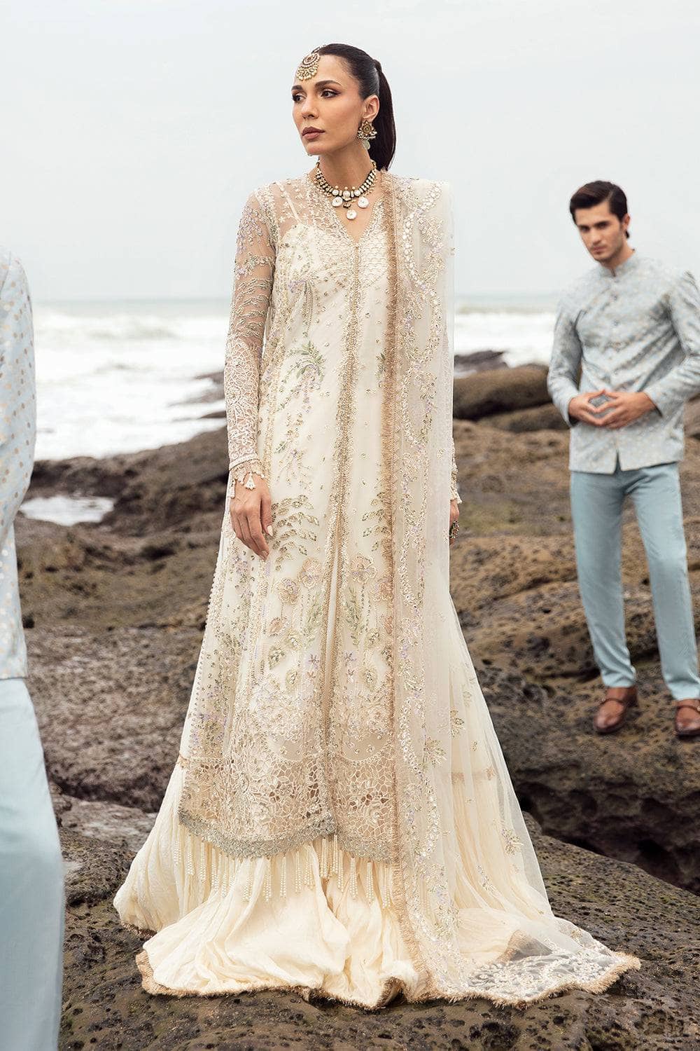 Afrozeh Chiffon Pakistani Suit Restocked/Afrozeh Dastangoi Formals/Shugufta