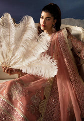 Afrozeh Chiffon Pakistani Suit Restocked/Afrozeh La Fuchsia 24/Vol 2/Elea/03